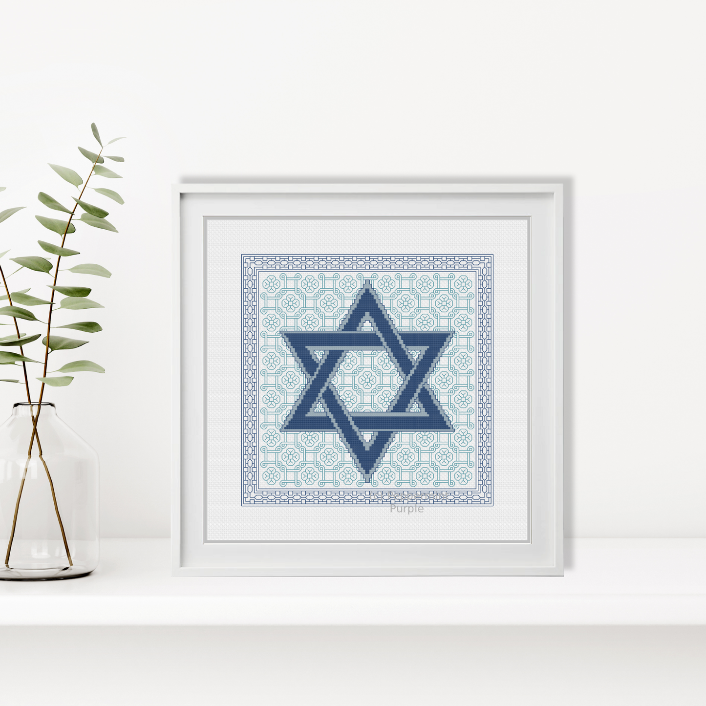 Star of David Blackwork Pattern by Peppermint Purple