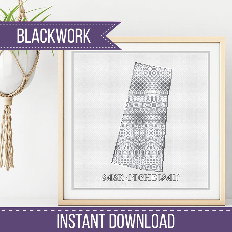 Sasketchewan Blackwork Pattern by Peppermint Purple