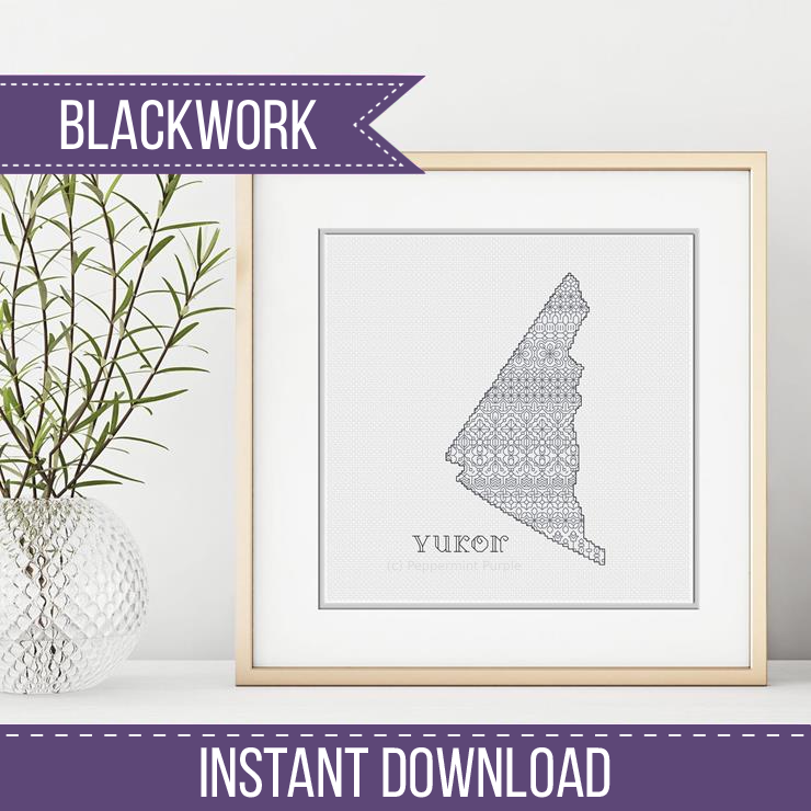 Yukon Blackwork Pattern by Peppermint Purple