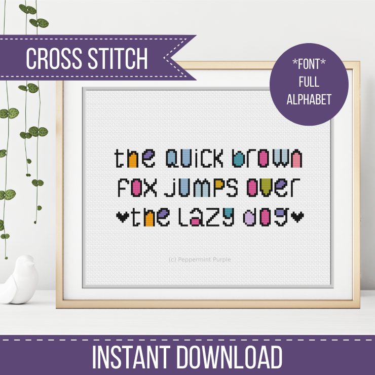 Whimsical Font Cross Stitch Font by Peppermint Purple