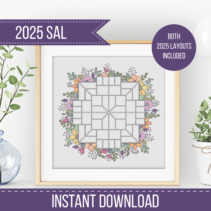 2025 SAL - Floral Border 2025 SAL-Border by Peppermint Purple