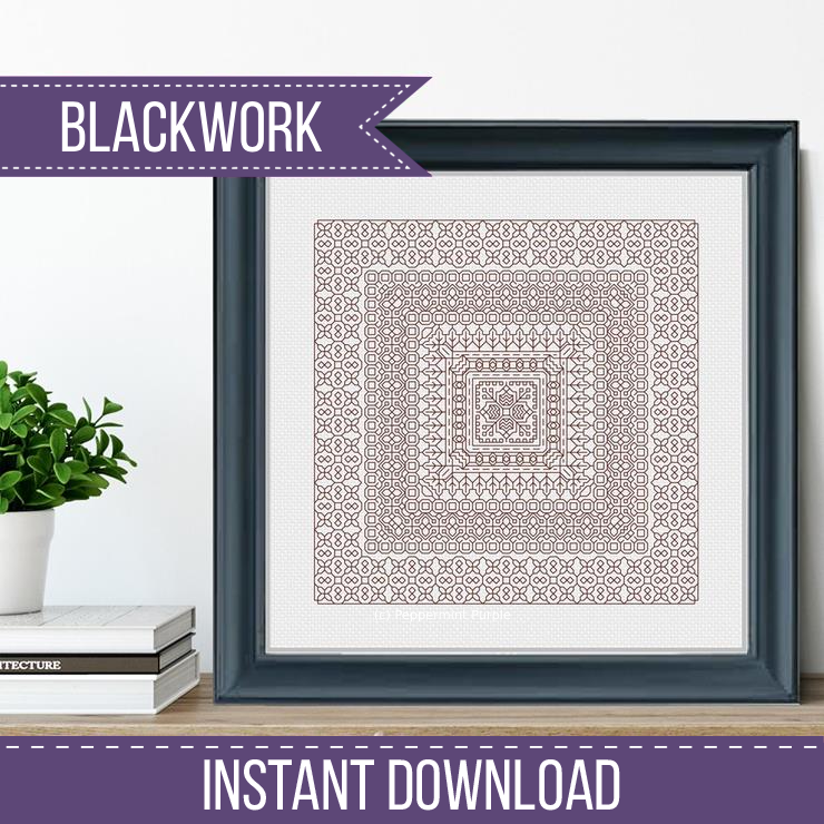 Study In Mahogany Blackwork Study In Colour by Peppermint Purple