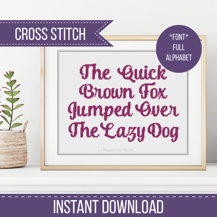 French Style Font Cross Stitch Font by Peppermint Purple