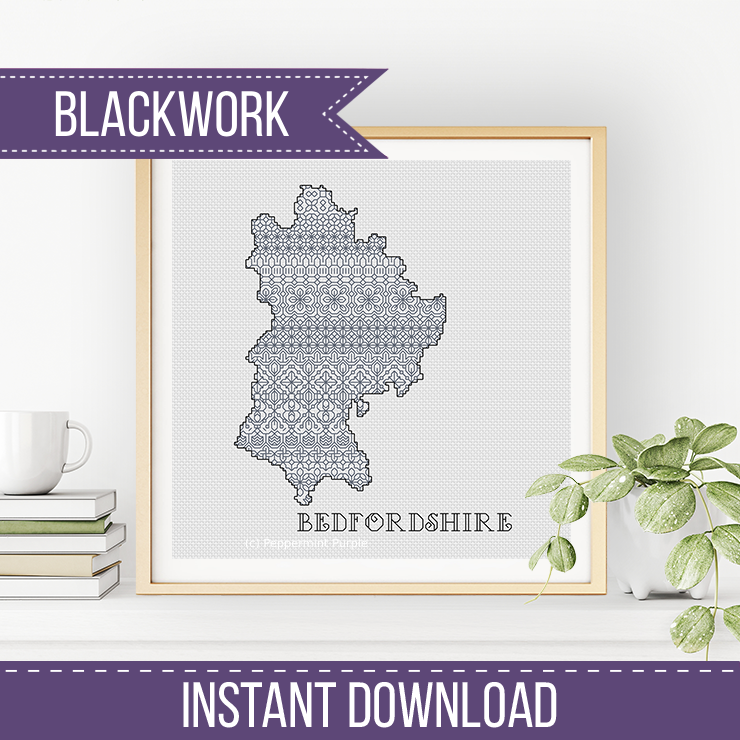 Bedfordshire Blackwork Pattern by Peppermint Purple