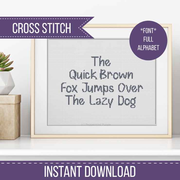 Chamonix Font Cross Stitch Font by Peppermint Purple