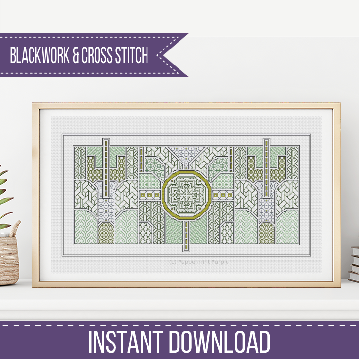 The Green Edit Blackwork Pattern by Peppermint Purple