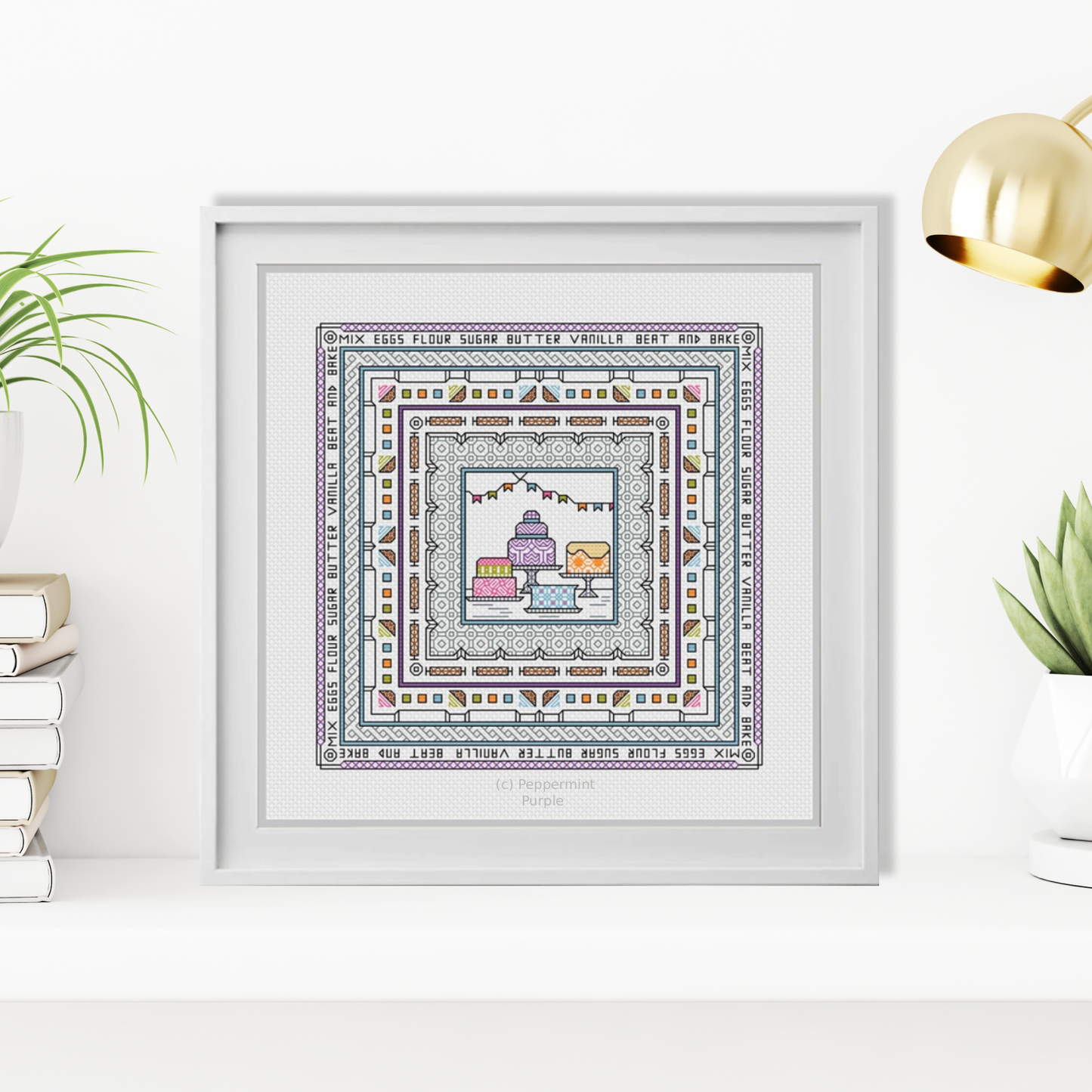 Hints of Baking Blackwork Pattern by Peppermint Purple
