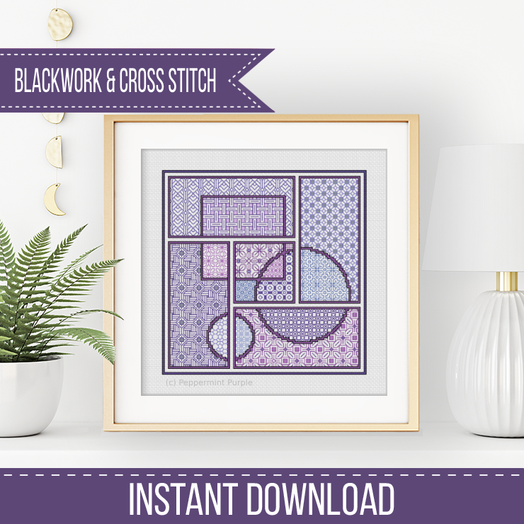 The Purple Edit Blackwork Pattern by Peppermint Purple