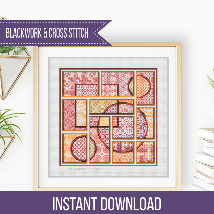 The Sunset Edit Blackwork Pattern by Peppermint Purple