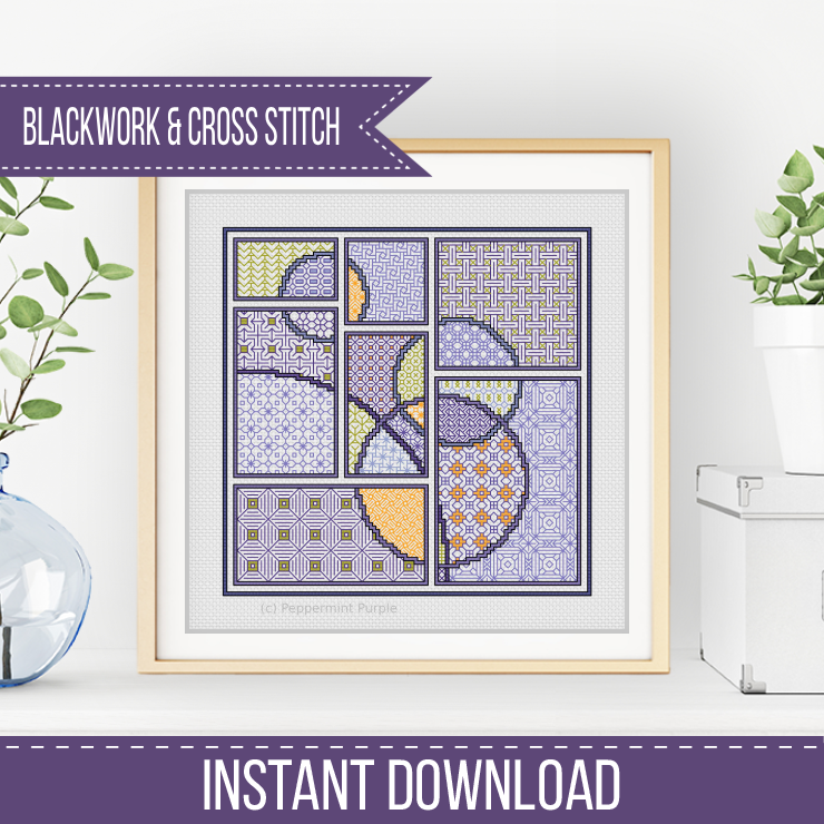 The Crocus Edit Blackwork Pattern by Peppermint Purple