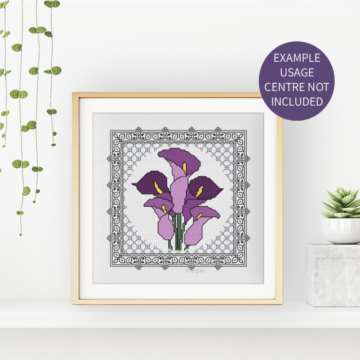 Centre Stage - Border 10 Blackwork Pattern by Peppermint Purple