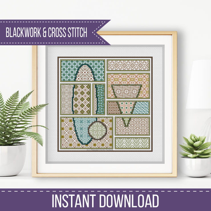 Orchard Edit Blackwork Pattern by Peppermint Purple