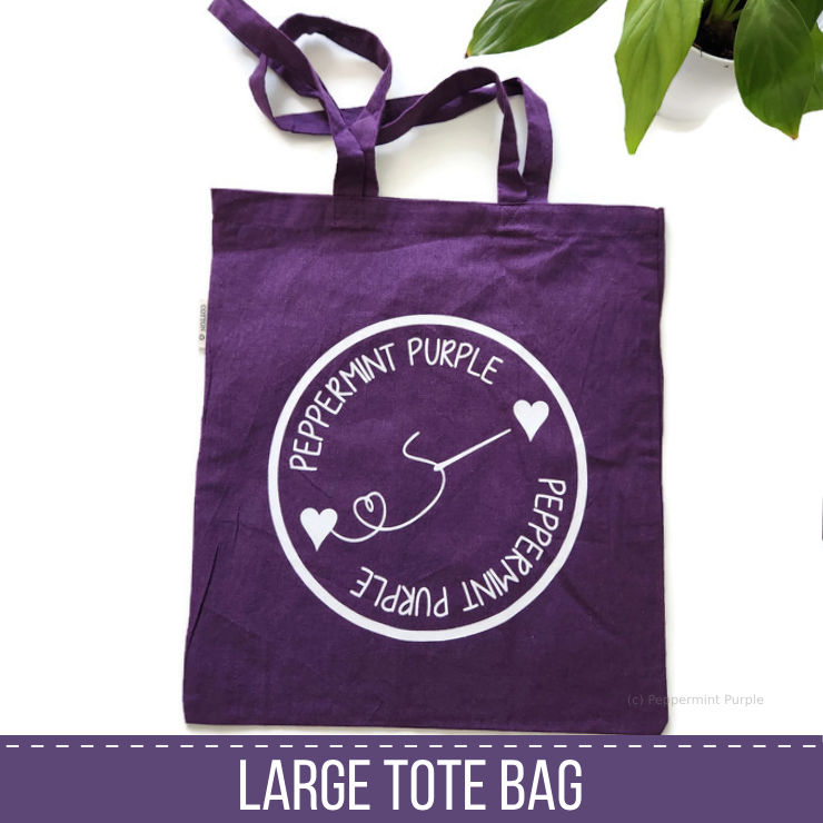 Large Tote Bag Accessories by Peppermint Purple