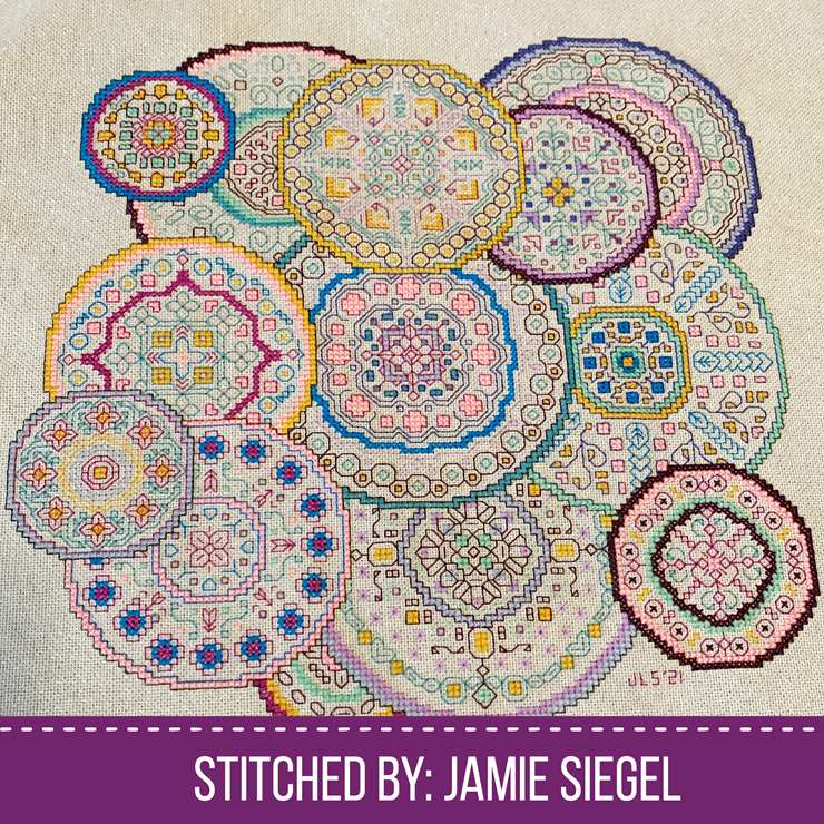 Mandala Millefiori Blackwork Pattern by Peppermint Purple