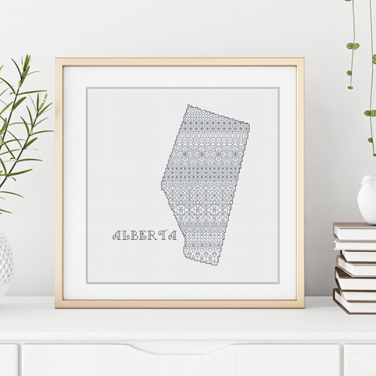 Alberta Blackwork Blackwork Pattern by Peppermint Purple