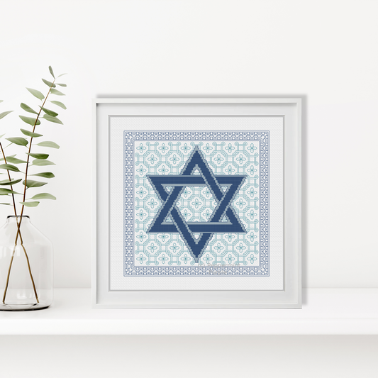 Star of David Blackwork Pattern by Peppermint Purple
