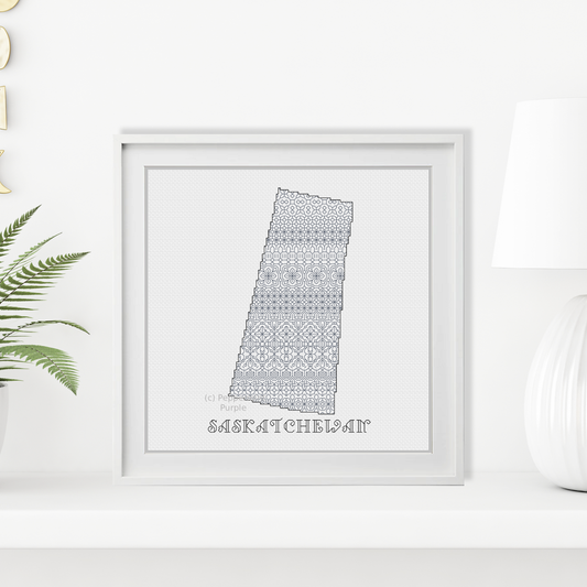 Sasketchewan Blackwork Pattern by Peppermint Purple