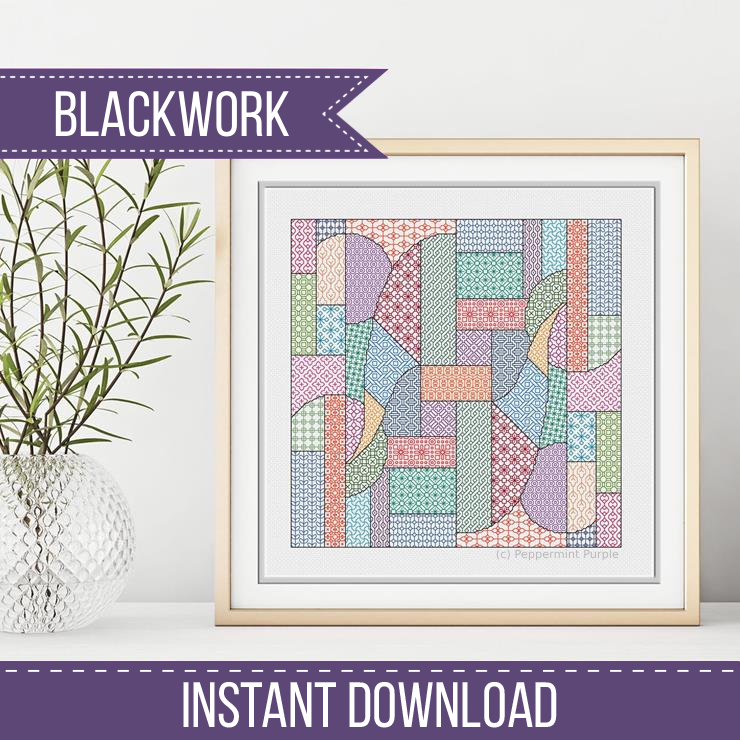 Blackwork Challenge Blackwork Pattern by Peppermint Purple