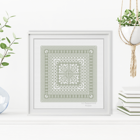 Study In Green Blackwork Study In Colour by Peppermint Purple