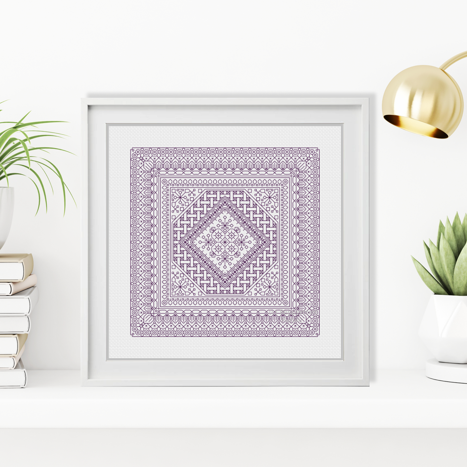 Study In Purple Blackwork Study In Colour by Peppermint Purple