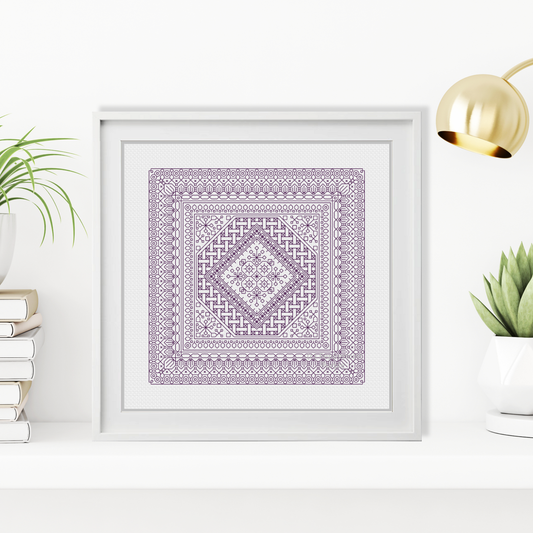 Study In Purple Blackwork Study In Colour by Peppermint Purple