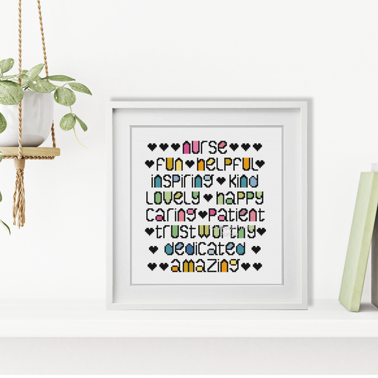 Nurse Cross Stitch Pattern by Peppermint Purple