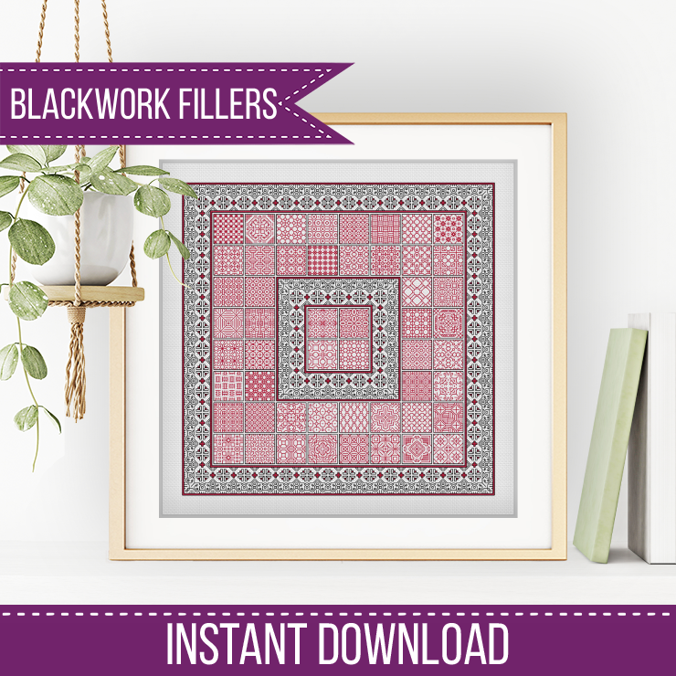 2023 Centralis Layout - Blackwork Patterns & Cross Stitch by Peppermint Purple