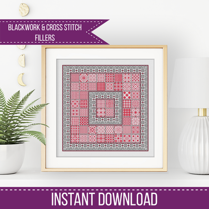 2023 Centralis Layout - Blackwork Patterns & Cross Stitch by Peppermint Purple