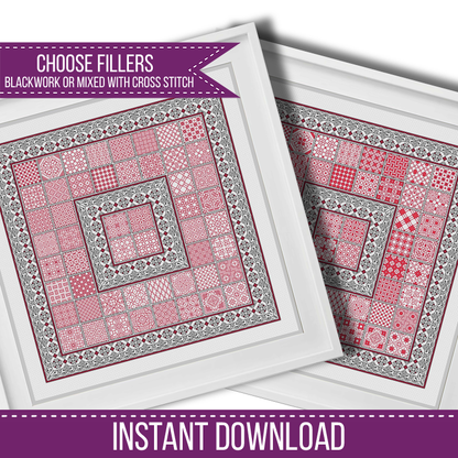 2023 Centralis Layout - Blackwork Patterns & Cross Stitch by Peppermint Purple