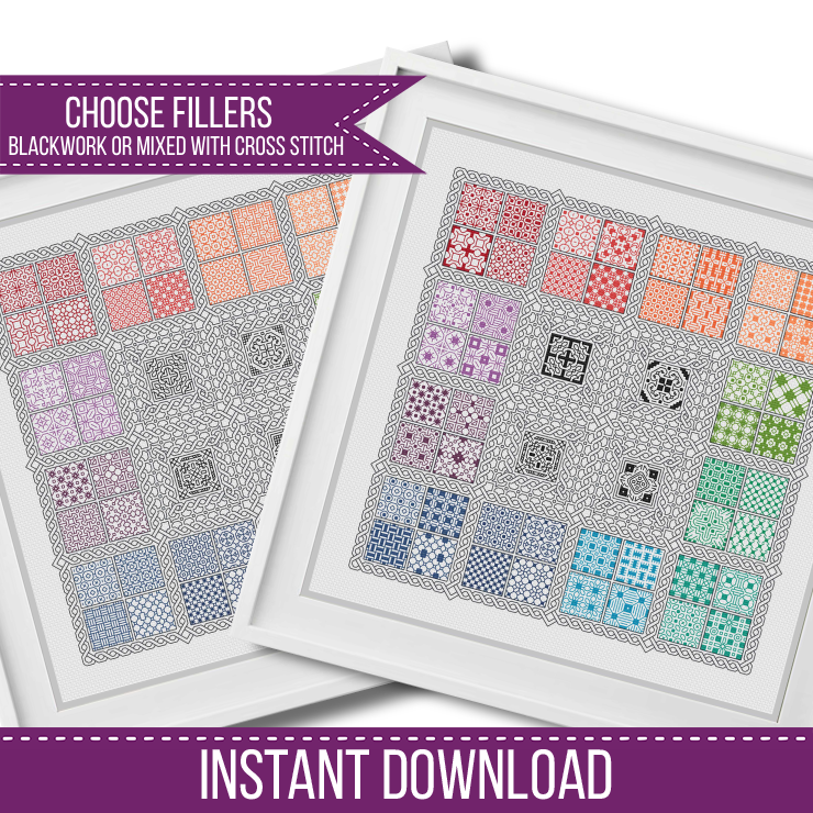 2023 Interwoven Layout - Blackwork Patterns & Cross Stitch by Peppermint Purple