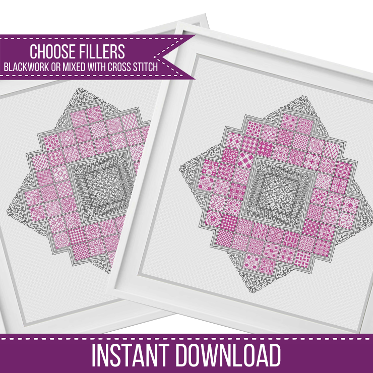 2023 Laetus Layout - Blackwork Patterns & Cross Stitch by Peppermint Purple