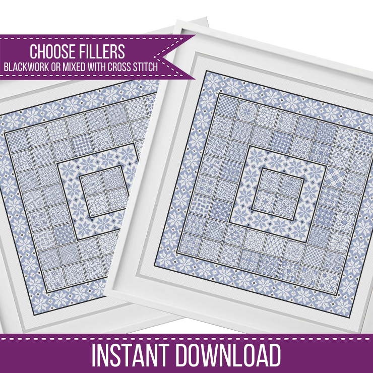 2023 Nivis Layout - Blackwork Patterns & Cross Stitch by Peppermint Purple