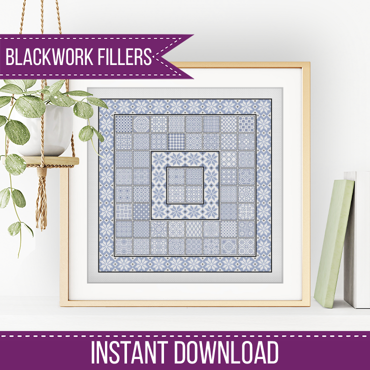 2023 Nivis Layout - Blackwork Patterns & Cross Stitch by Peppermint Purple