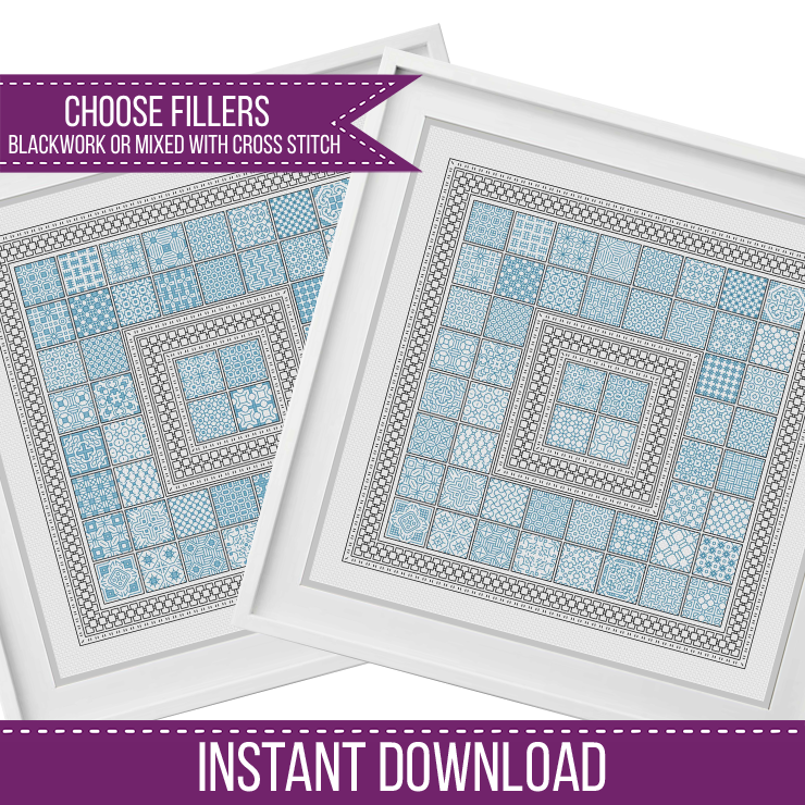 2023 Tersus Layout - Blackwork Patterns & Cross Stitch by Peppermint Purple