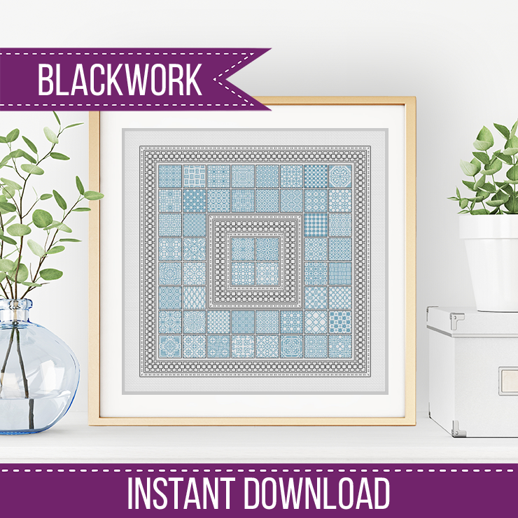 2023 Tersus Layout - Blackwork Patterns & Cross Stitch by Peppermint Purple