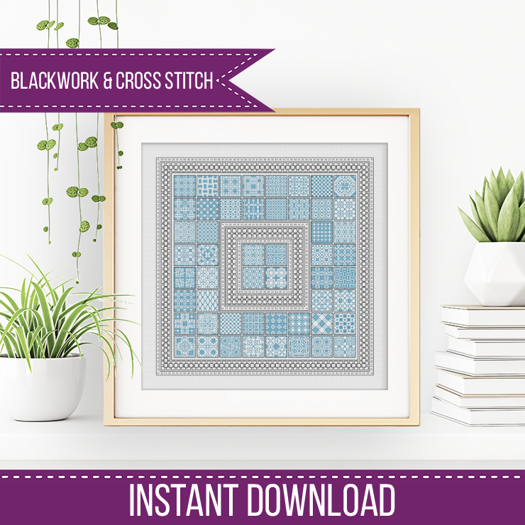 2023 Tersus Layout - Blackwork Patterns & Cross Stitch by Peppermint Purple