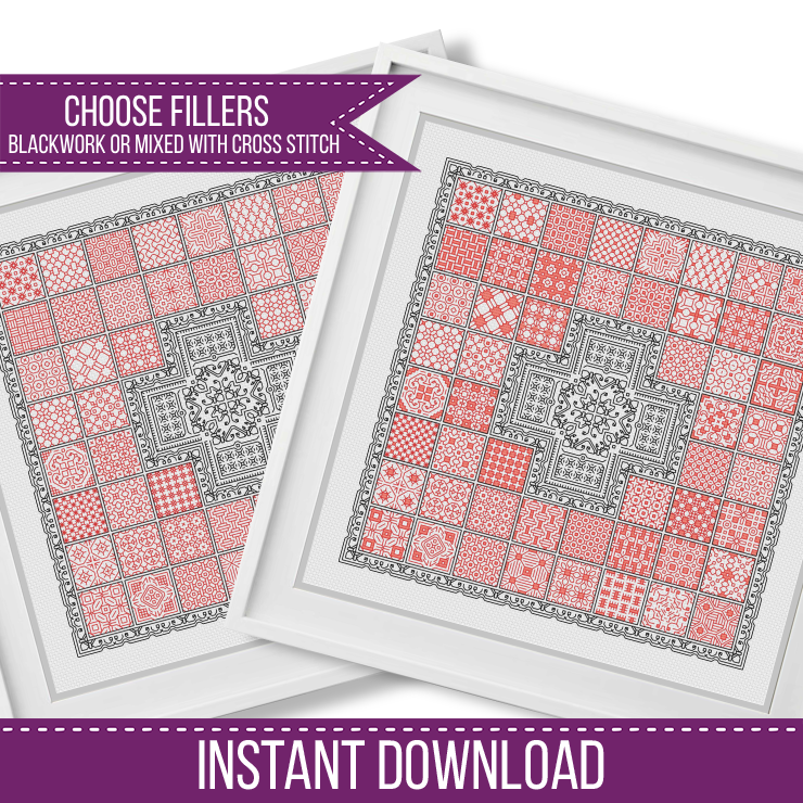 2023 Transire Layout - Blackwork Patterns & Cross Stitch by Peppermint Purple