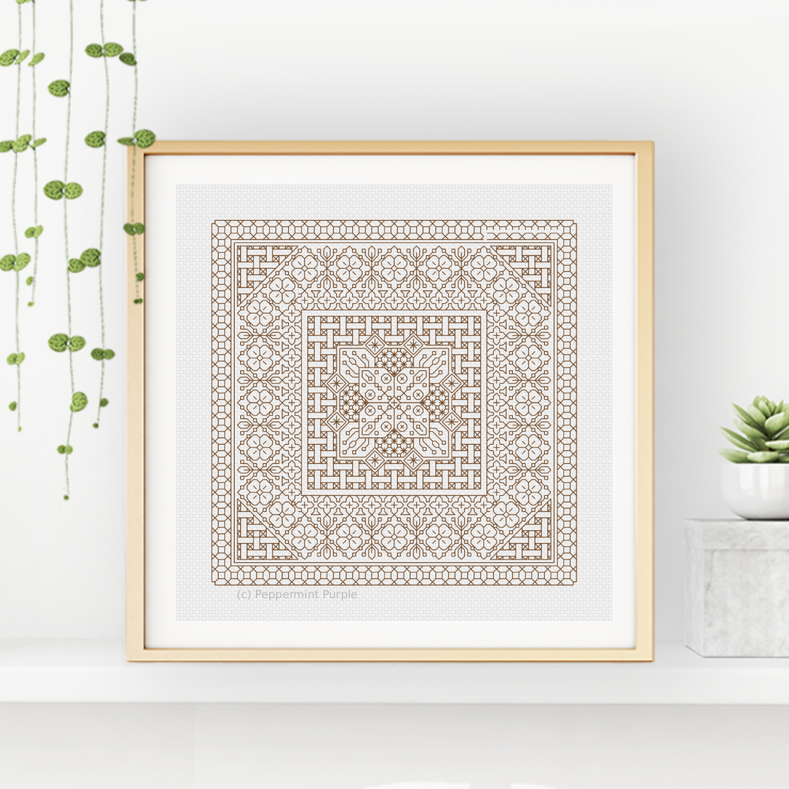Study In Hazel Blackwork Study In Colour by Peppermint Purple