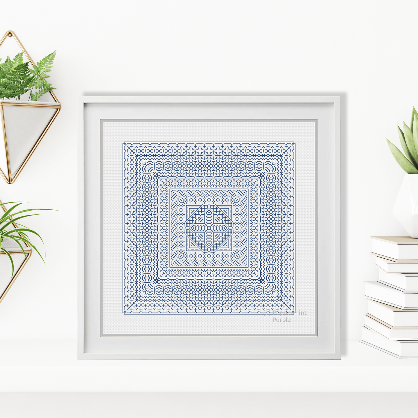 Study In Navy Blackwork Study In Colour by Peppermint Purple