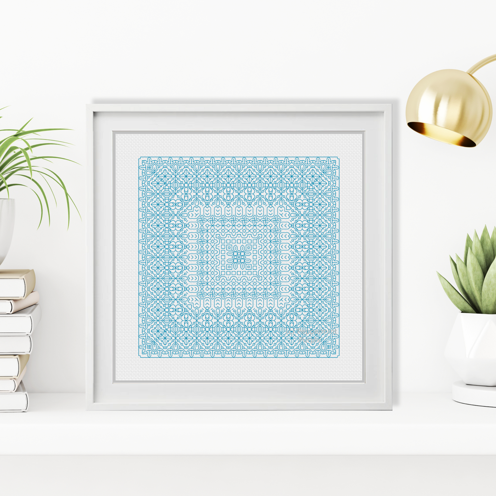 Study In Turquoise Blackwork Study In Colour by Peppermint Purple