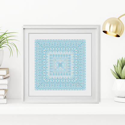 Study In Turquoise Blackwork Study In Colour by Peppermint Purple