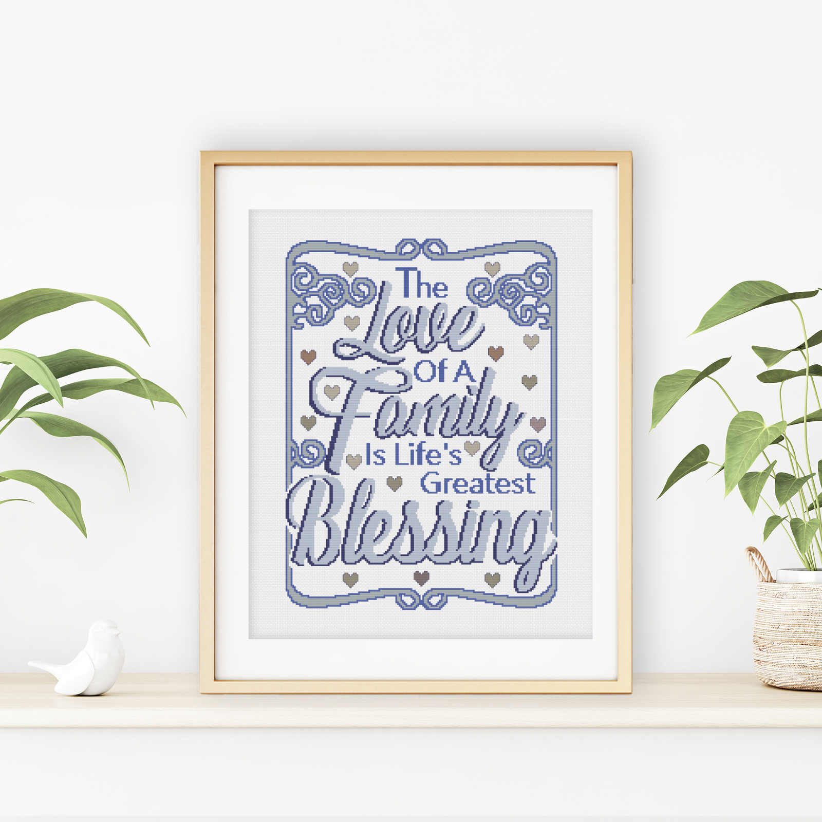 Family Cross Stitch Pattern by Peppermint Purple