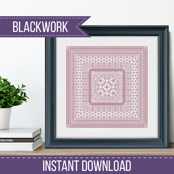 Study In Rose Blackwork Study In Colour by Peppermint Purple