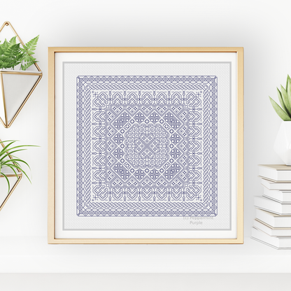 Study In Cornflower Blackwork Study In Colour by Peppermint Purple