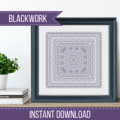 Study In Cornflower Blackwork Study In Colour by Peppermint Purple