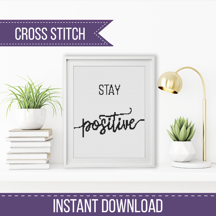 Cross Stitch Inspirational Posters Cross Stitch Pattern by Peppermint Purple
