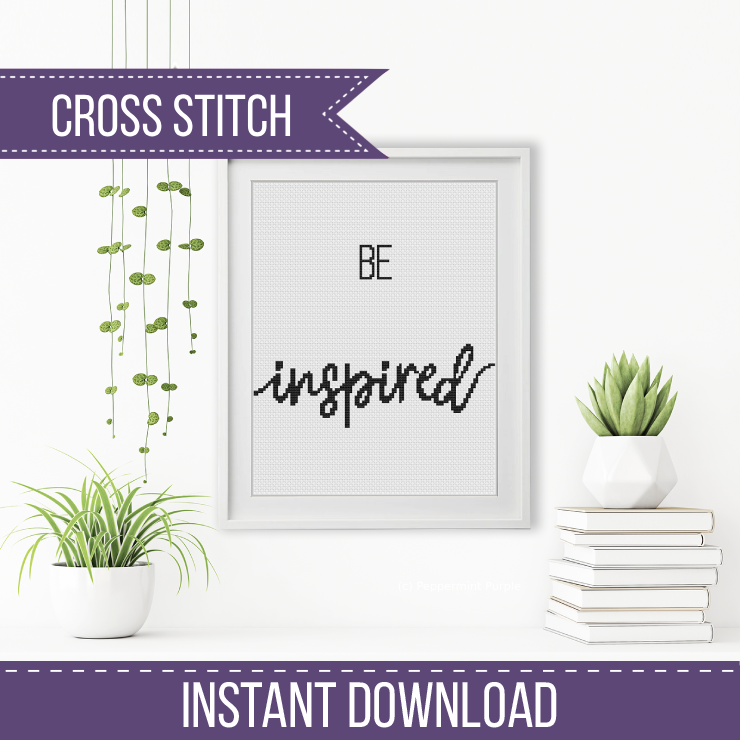 Cross Stitch Inspirational Posters Cross Stitch Pattern by Peppermint Purple