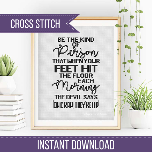 The Devil Says Cross Stitch Pattern by Peppermint Purple