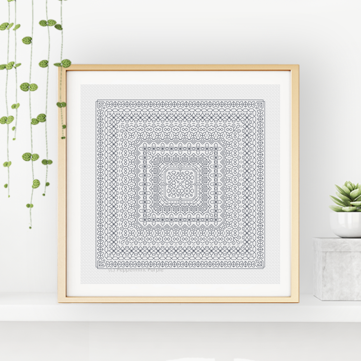 Study In Pewter Blackwork Study In Colour by Peppermint Purple
