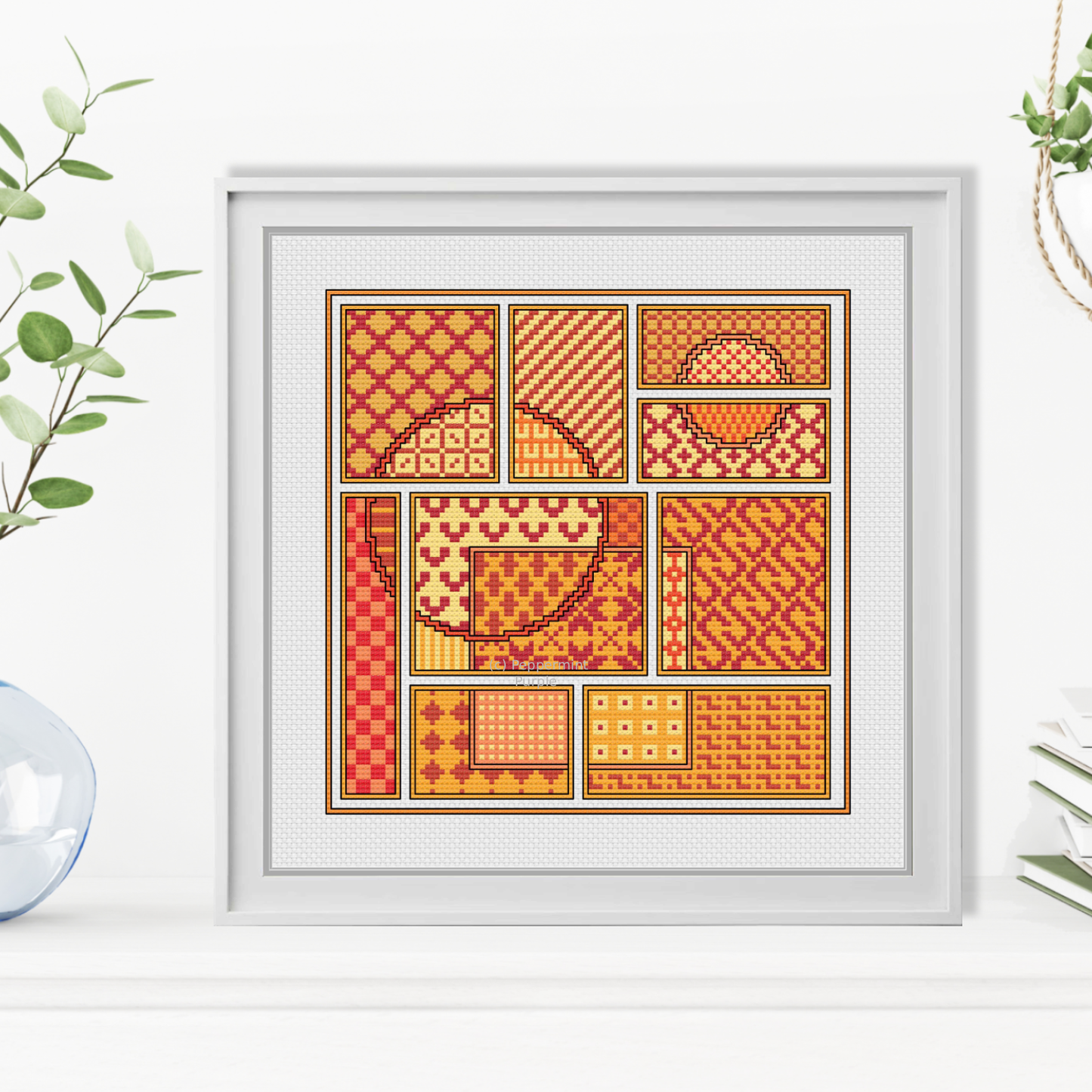 The Orange Edition - CROSS STITCH Version Cross Stitch Pattern by Peppermint Purple